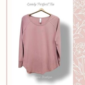 Women's Mauve Longsleeve Scoop Neck Shirt